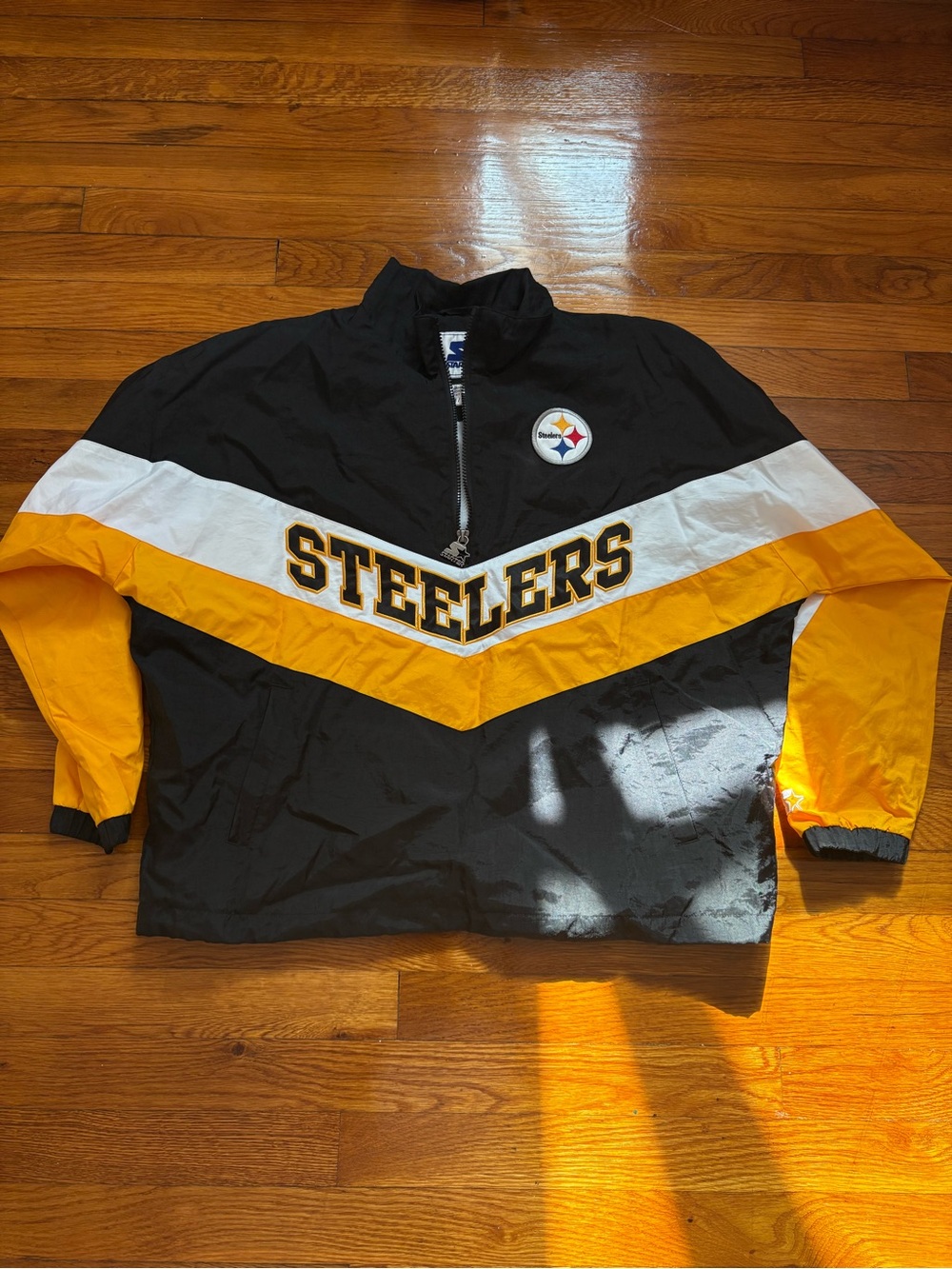 STARTER Black, Gold & White Pittsburgh Steelers Windbreaker